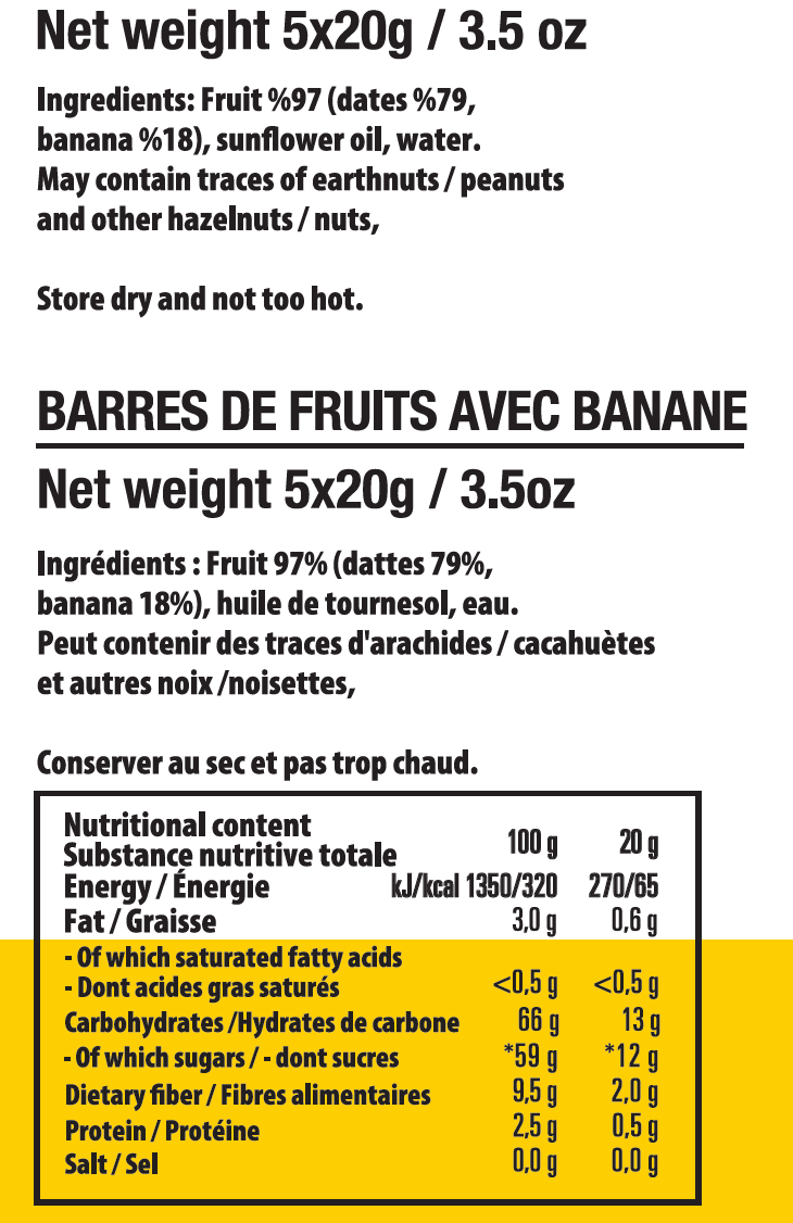 Healthy Fruit Bar Dates & Banana -          6 Bags